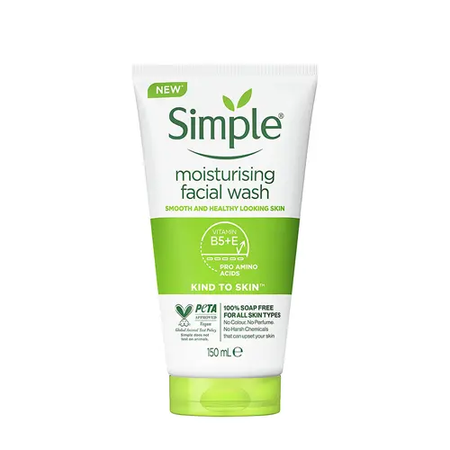 ژل شستشو و مرطوب‌کننده پوست حساس سیمپل Moisturising | Simple Moisturising Facial Wash 150ml