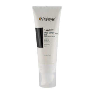 ژل شستشوی صورت ویتالیر مدل تایم ویت مناسب انواع پوست حجم 200 میلی‌لیتر | Vitalayer Timevit Face Wash Gel For All Skin Types 200ml