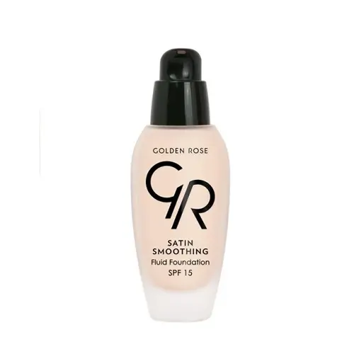 کرم پودر گلدن رز مدل ساتین | Golden Rose Satin Smoothing Fluid Foundation SPF15