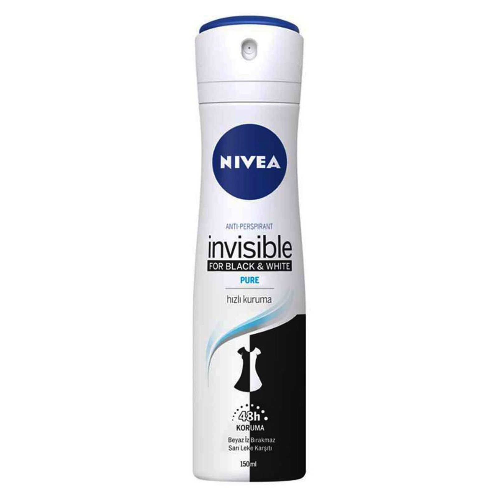اسپری ضد تعریق زنانه نیوا مدل Black and white invisible pure