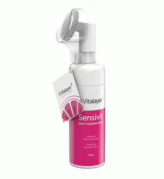 فوم پاک‌کننده صورت ویتالیر مدل سنسی‌ویت مناسب پوست حساس حجم 150 میلی‌لیتر | Vitalayer Sensivit Cleansing Foam For Sensitive Skin 150ml