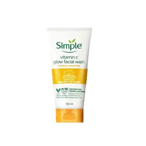 ژل شستشوی روشن‌کننده ویتامین C سیمپل | Simple Glow Facial Wash 150ml