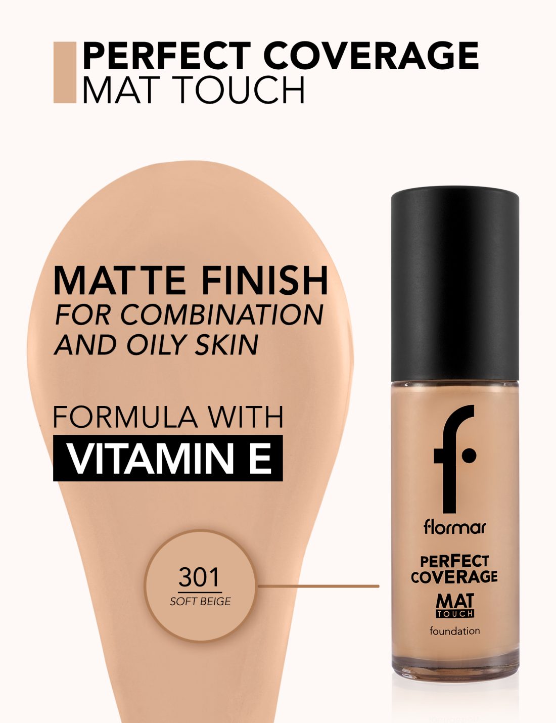 کرم پودر مات فاقد چربی و ضد حساسیت فلورمار مدل مت تاچ | Flormar Mat Touch Foundation — 2