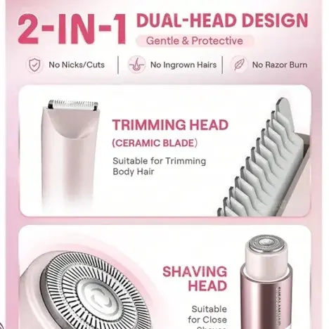 شیور ۲ کاره صورت و بدن شیگلم  sheglam shaver — 3