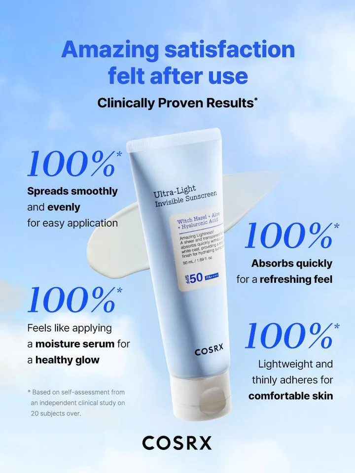 ضد آفتاب فوق سبک و آبرسان کوزارکس مدل Ultra-Light Invisible Sunscreen SPF50+ حجم 50 میل — 2