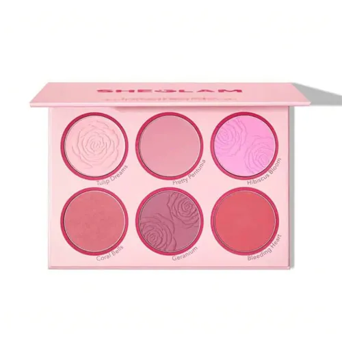 پالت رژگونه ۶ رنگ شیگلم | SHEGLAM Floral Flush Blush Palette 6-Color