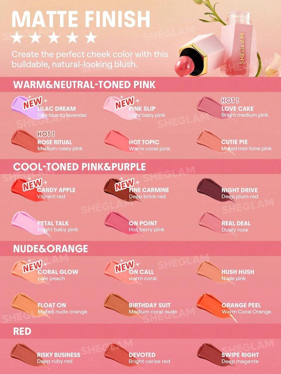رژگونه مایع کالر بلوم مات فینیش شیگلم | SHEGLAM COLOR BLOOM — 2