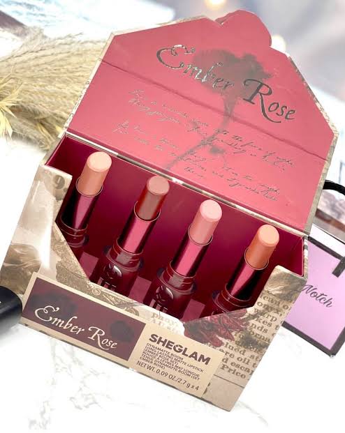 پک رژ لب جامد ۴ عددی امبر رز شیگلم SHEGLAM Ember Rose Lipstick — 2