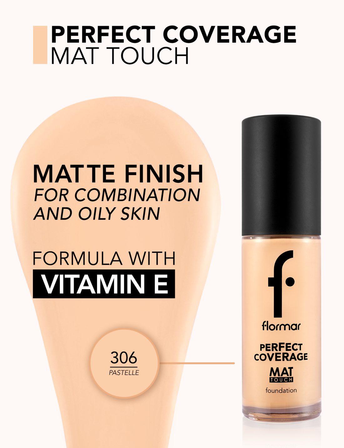 کرم پودر مات فاقد چربی و ضد حساسیت فلورمار مدل مت تاچ | Flormar Mat Touch Foundation — 7