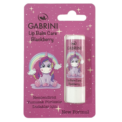 بالم لب طرح یونیکورن گابرینی عصاره شاه‌توت 5 گرم | GABRINI Unicorn Blackberry Lip Balm 5g
