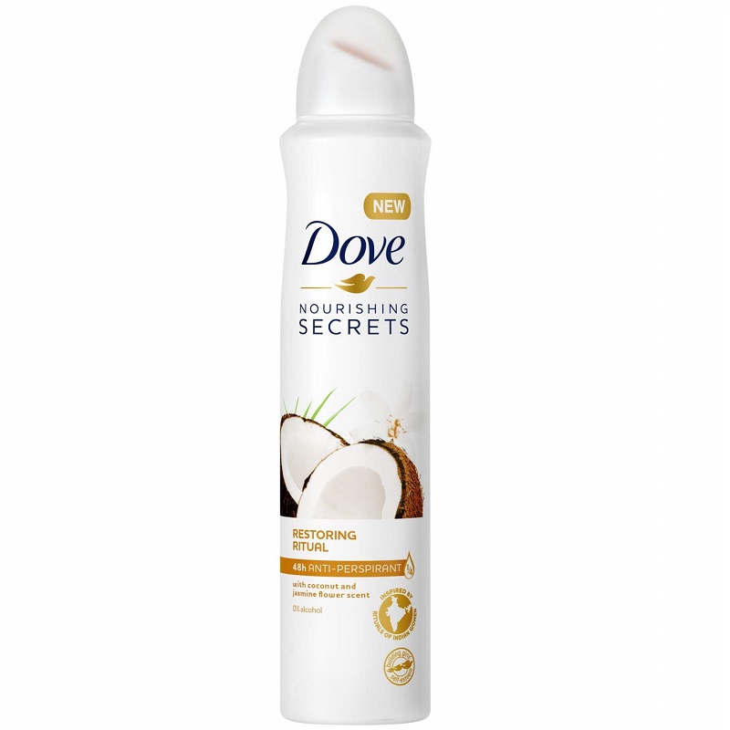 اسپری ضدتعریق زنانه نارگیل و یاس داو (سفارش هند) 250ml
