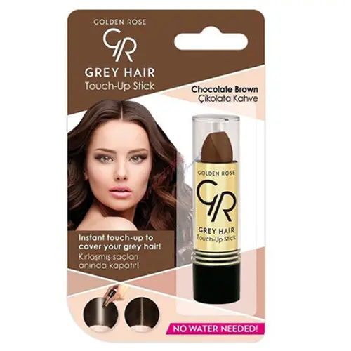 رژ مو گلدن رز مدل پوشاننده فوری موهای سفید رنگ قهوه‌ای شکلاتی | Golden Rose Grey Hair Touch-Up Stick – Chocolate Brown