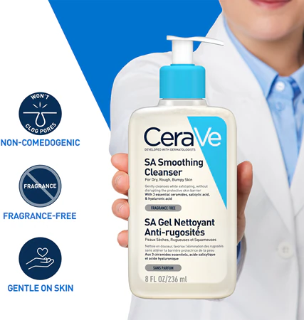ژل شستشو و صاف‌کننده سراوی CeraVe SA Smoothing — 3