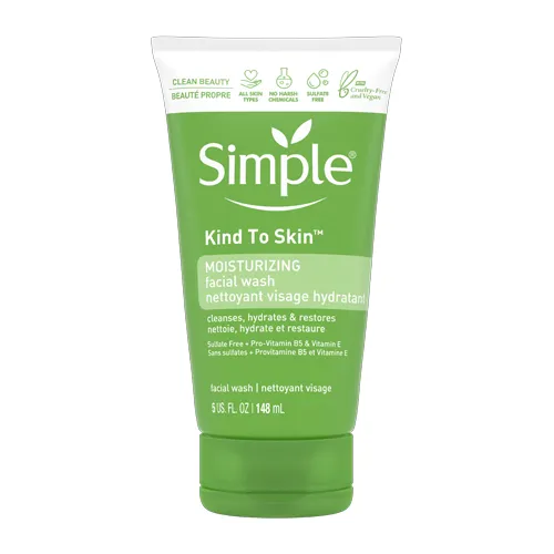 ژل شستشوی مرطوب‌کننده سیمپل Moisturizing حجم 148 میل | Simple Moisturizing Facial Wash 148ml