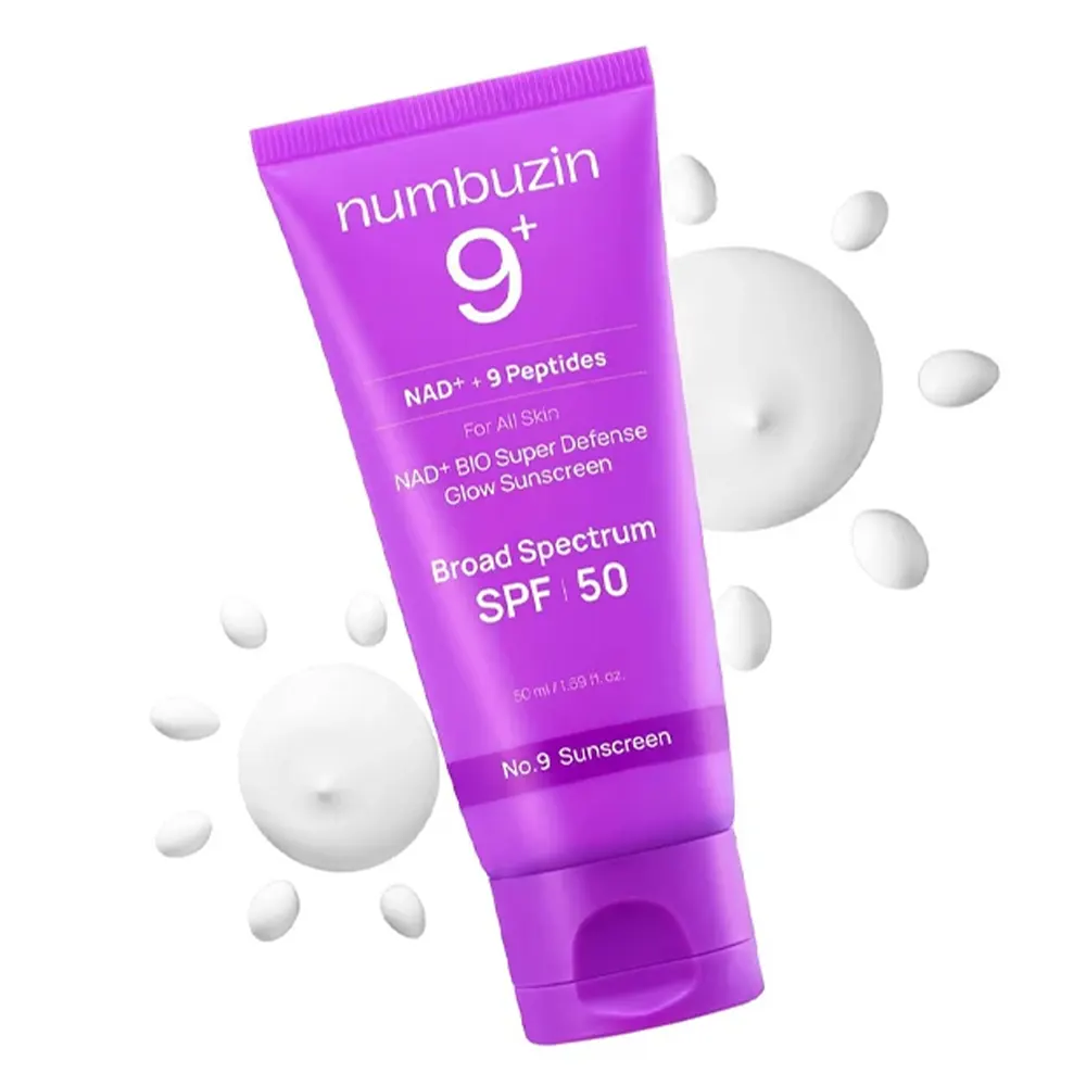 اسنس ضد آفتاب ضدچروک و لیفتینگ نامبوزین شماره 9 مدل NAD+ Peptide SPF50+ — 2