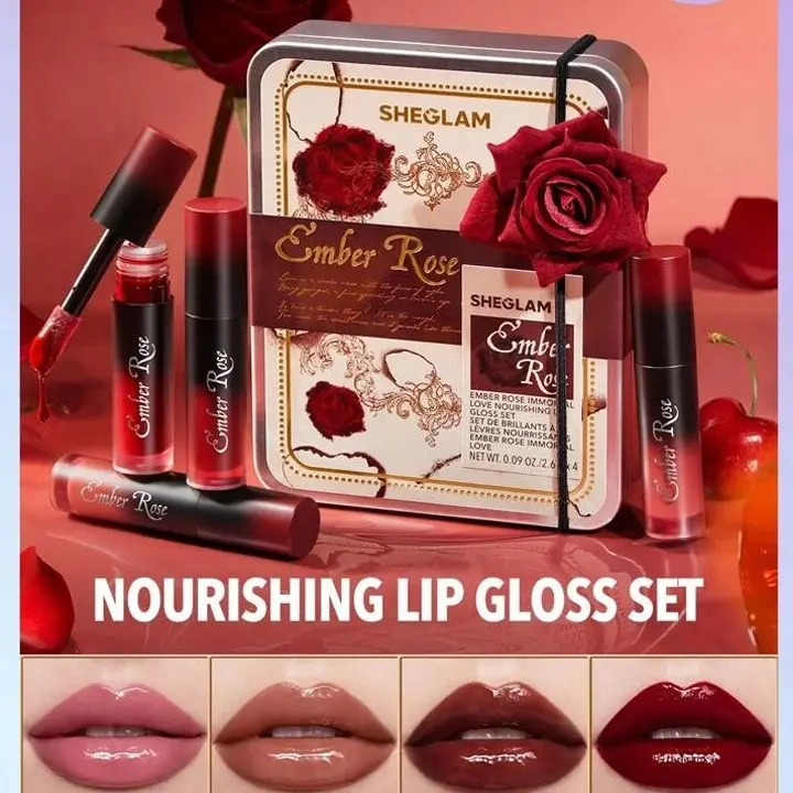 پک لیپ گلاس ۴ عددی شیگلم امبر رز sheglam Ember Rose Immortal Love Lip Gloss — 2