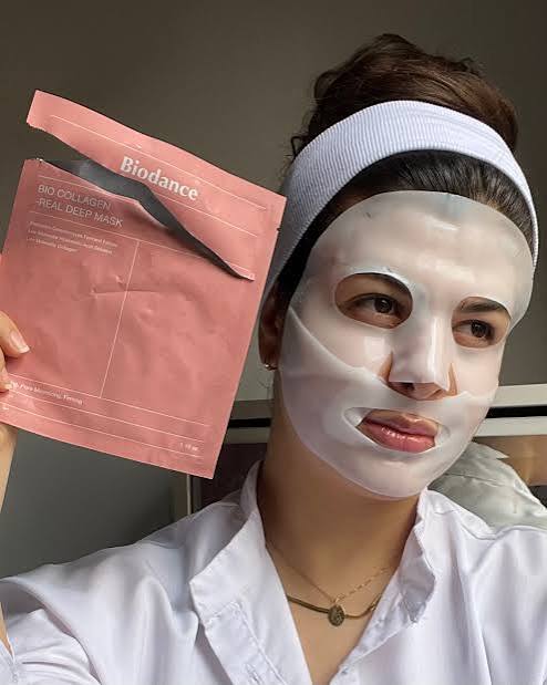 پک ۴ عددی ماسک ورقه‌ای کلاژن بایودنس مدل صورتی Bio Collagen — 3