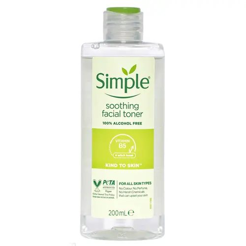 تونر پاک‌کننده صورت سیمپل مدل Soothing | Simple Kind to Skin Soothing Facial Toner 200ml