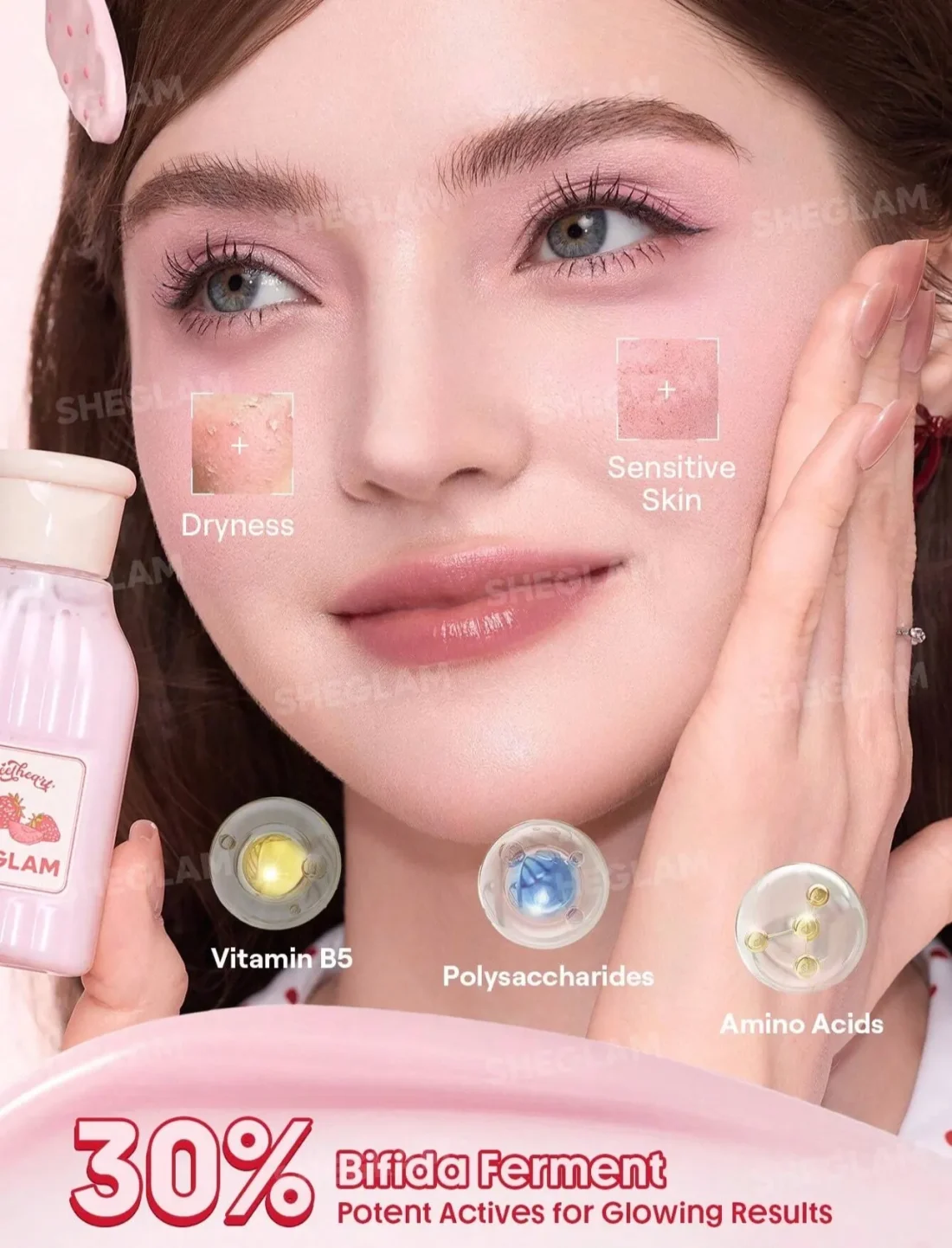 پک کامل آرایشی توت‌فرنگی شیگلم SHEGLAM — 4