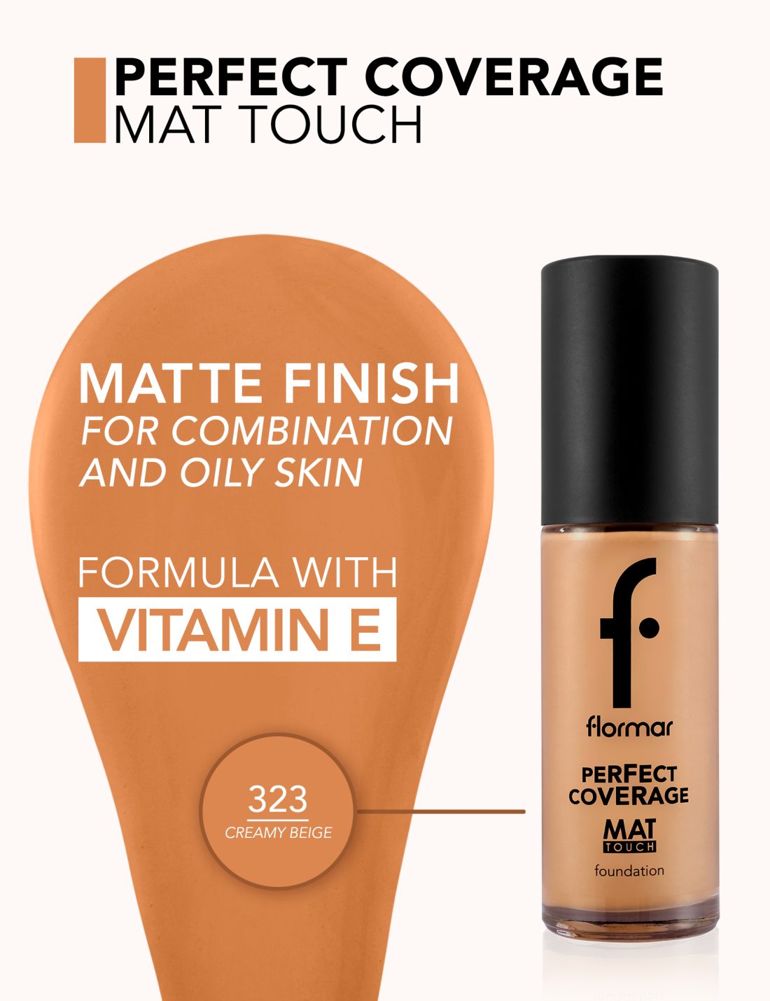 کرم پودر مات فاقد چربی و ضد حساسیت فلورمار مدل مت تاچ | Flormar Mat Touch Foundation — 12