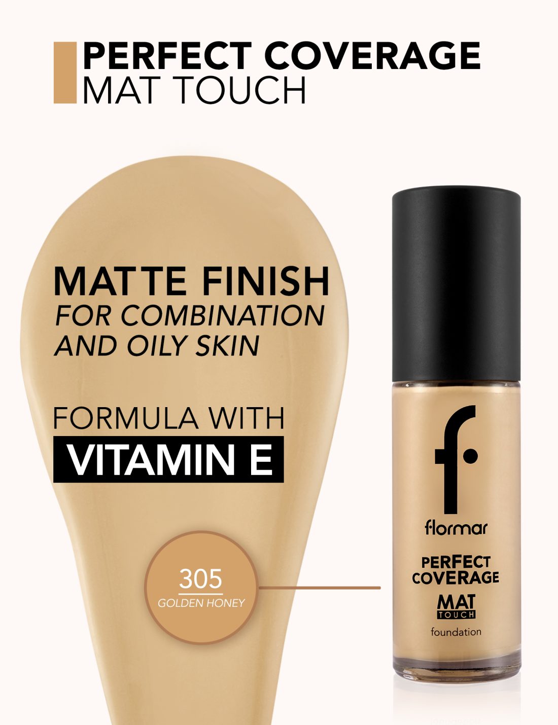 کرم پودر مات فاقد چربی و ضد حساسیت فلورمار مدل مت تاچ | Flormar Mat Touch Foundation — 6