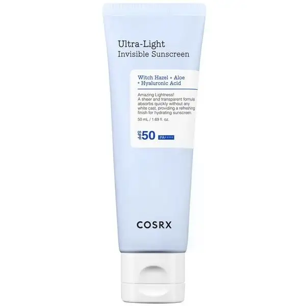 ضد آفتاب فوق سبک و آبرسان کوزارکس مدل Ultra-Light Invisible Sunscreen SPF50+ حجم 50 میل