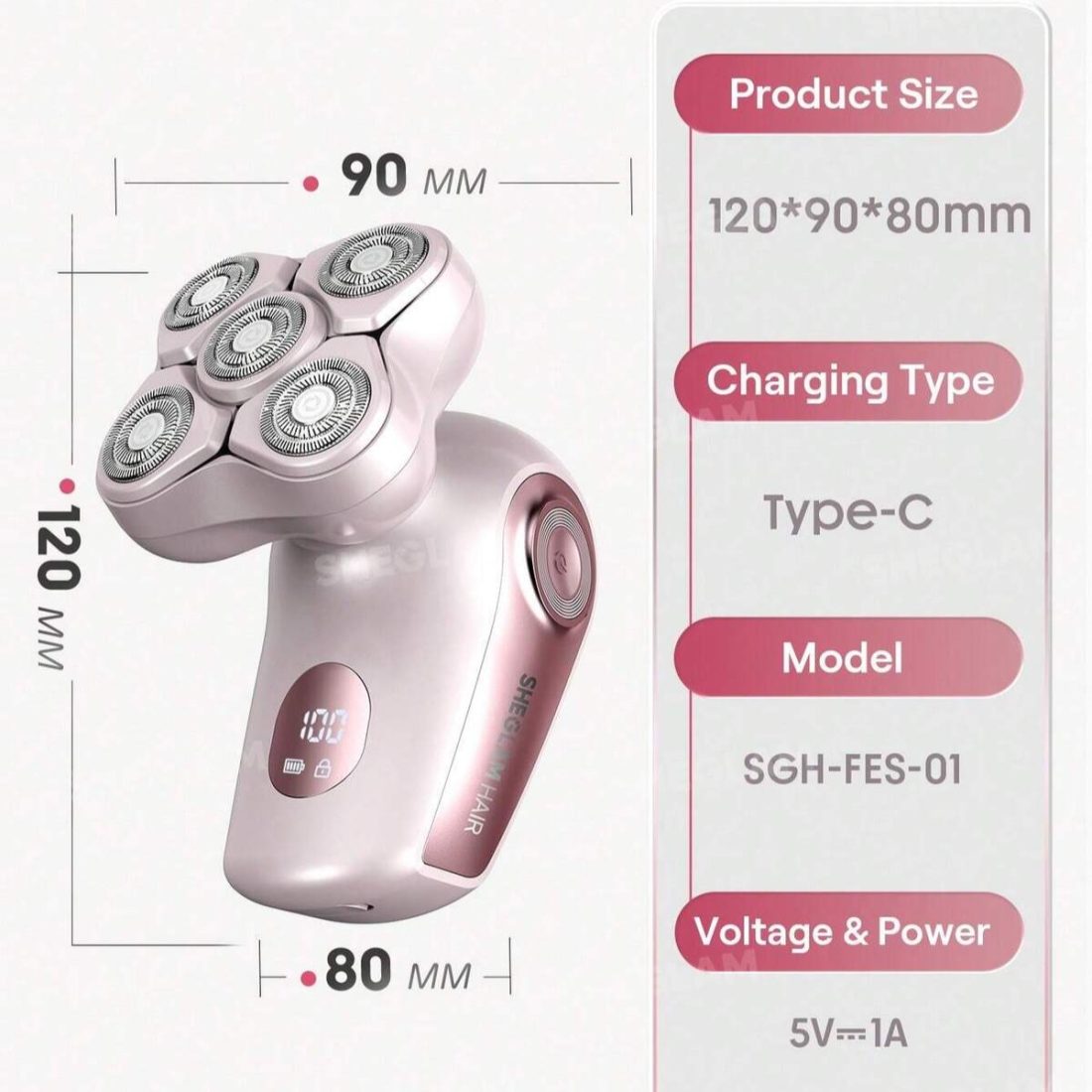 شیور فول بادی شیگلم ۵ تیغه sheglam shaver — 5