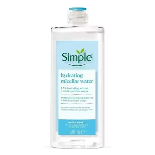 میسلار واتر آبرسان سیمپل مناسب پوست خشک و حساس ۴۰۰ میل | Simple Hydrating Micellar Water 400ml