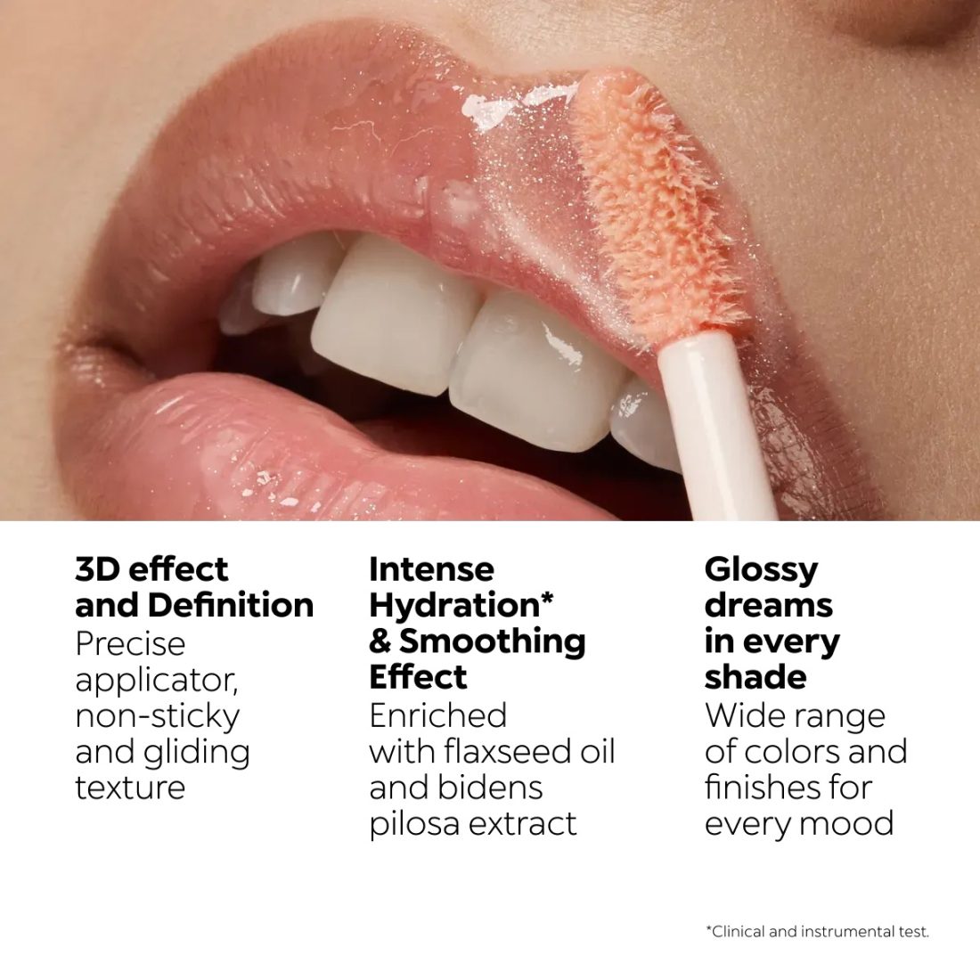 لیپ گلاس حجم‌دهنده و براق کیکو میلانو مدل 3D هایدرا | Kiko 3D Hydra Lipgloss — 8
